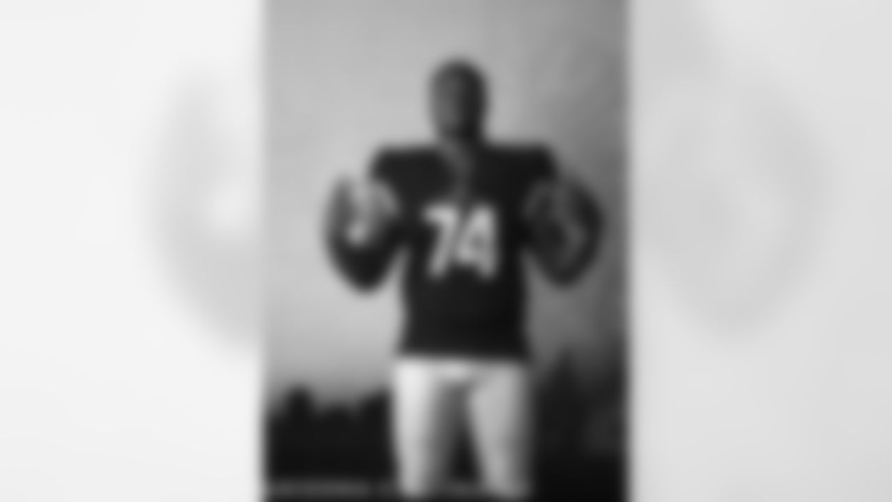 Arizona Cardinals offensive lineman D.J. Humphries (74) poses for a photo during Cardinals Media Day on Monday, June 13, 2022 in Tempe, AZ.