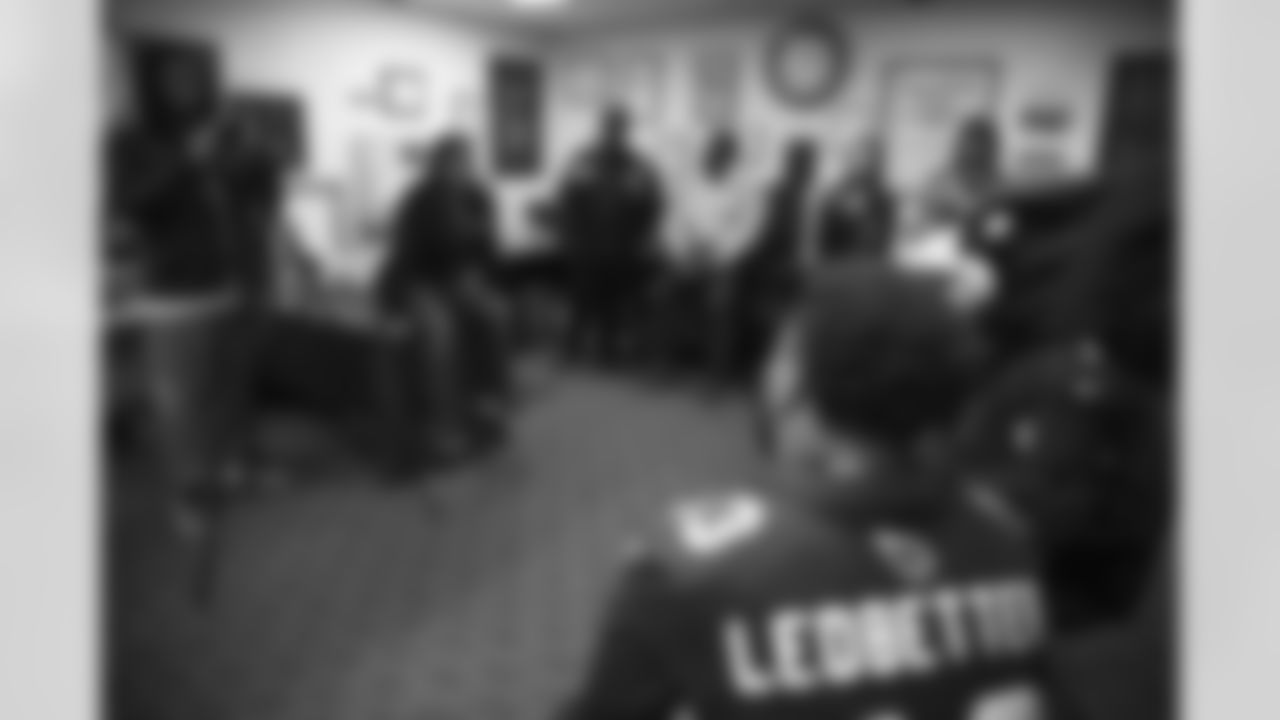 The Arizona Cardinals provide meals from Lo-Lo's Chicken & Waffles to the Arizona Informant as part of a Black History Month Community Spotlight on Tuesday, Feb. 14, 2023 in Phoenix, AZ.