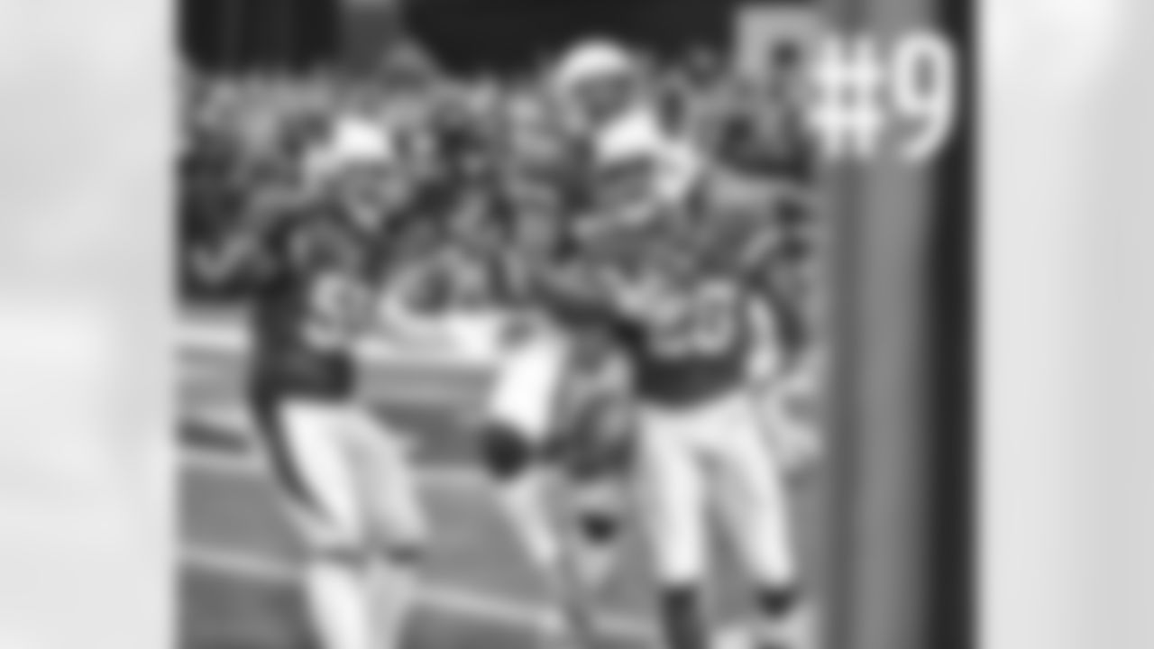 CB Justin Bethel intercepts a pass in the end zone