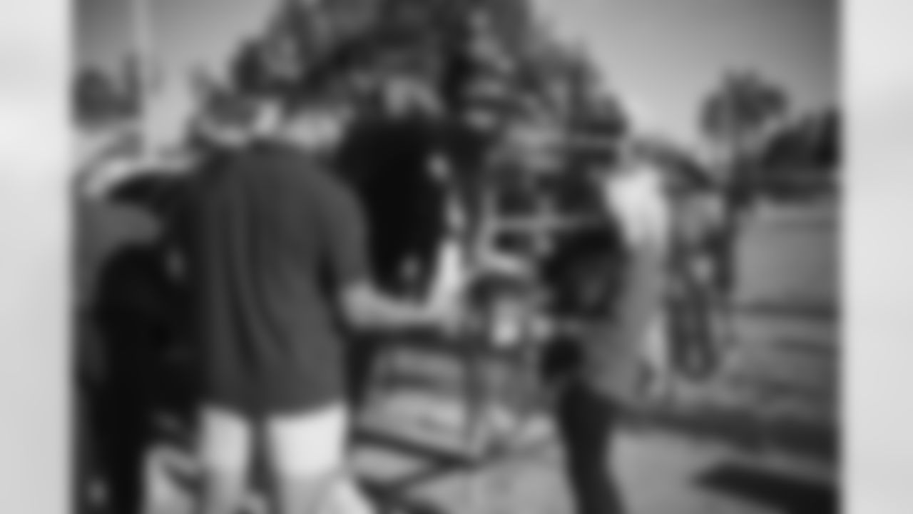 The Arizona Cardinals visit Hunkapi Farms to work with therapy horses and families with ALS on Saturday, May 13, 2023 in Scottsdale, AZ.