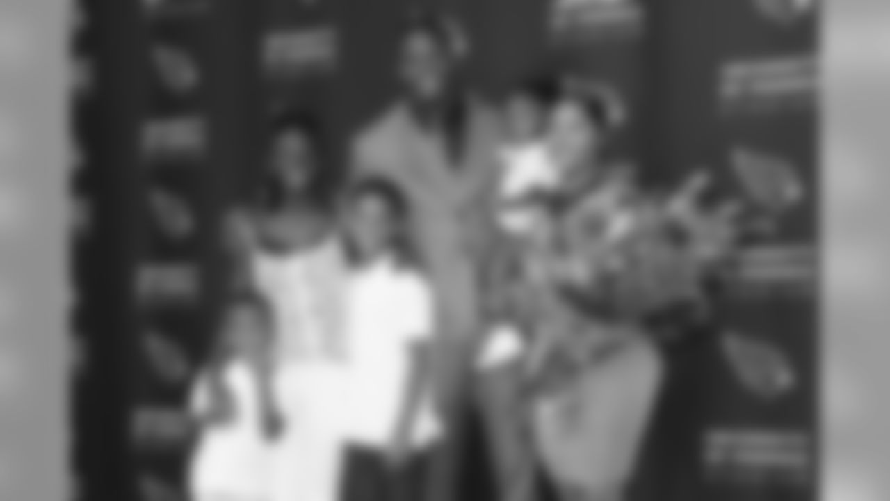 The Wilson family from left: son Brooklyn, daughter Aubrei, son Santana, Wilson, daughter Karter, wife Alicia
