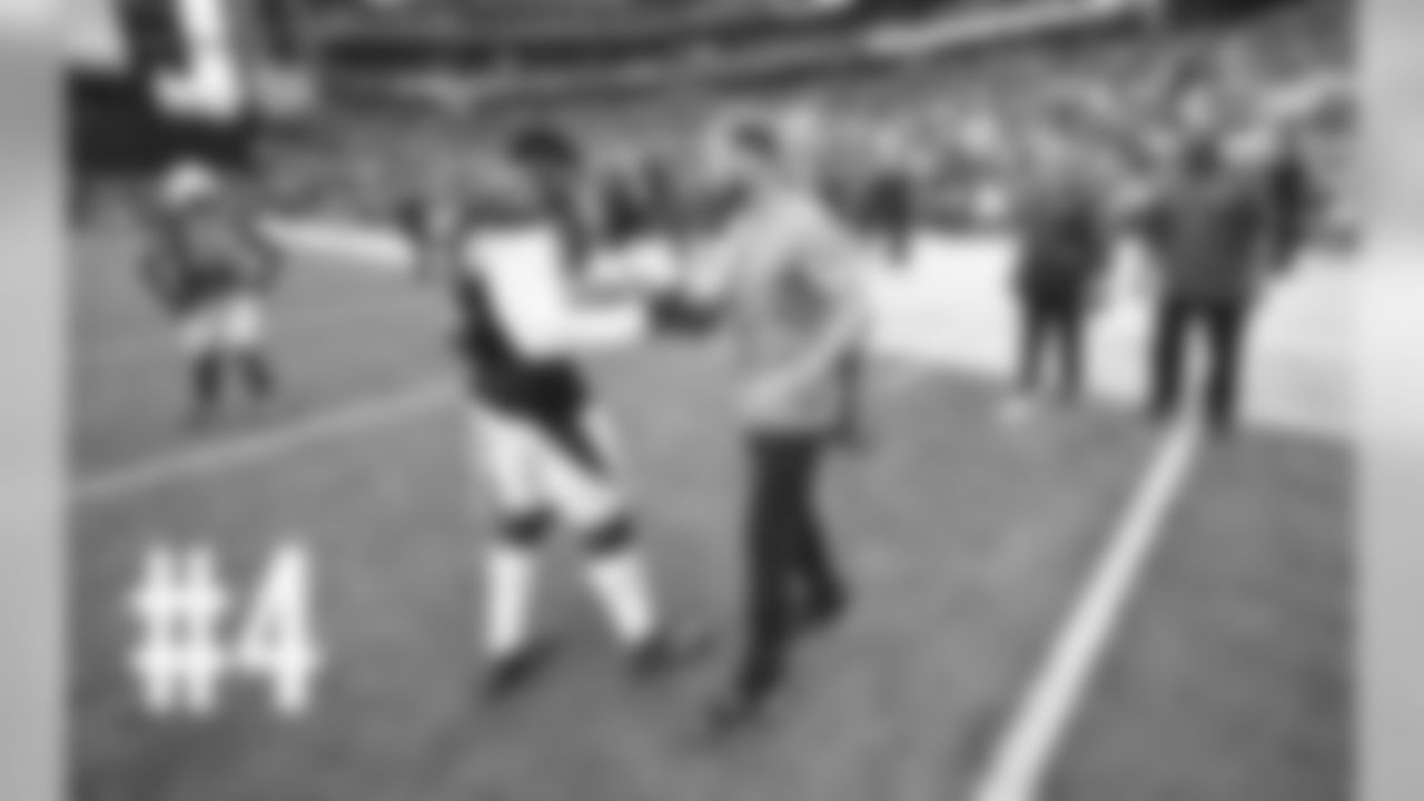 CB Patrick Peterson and injured S Tyrann Mathieu before the game