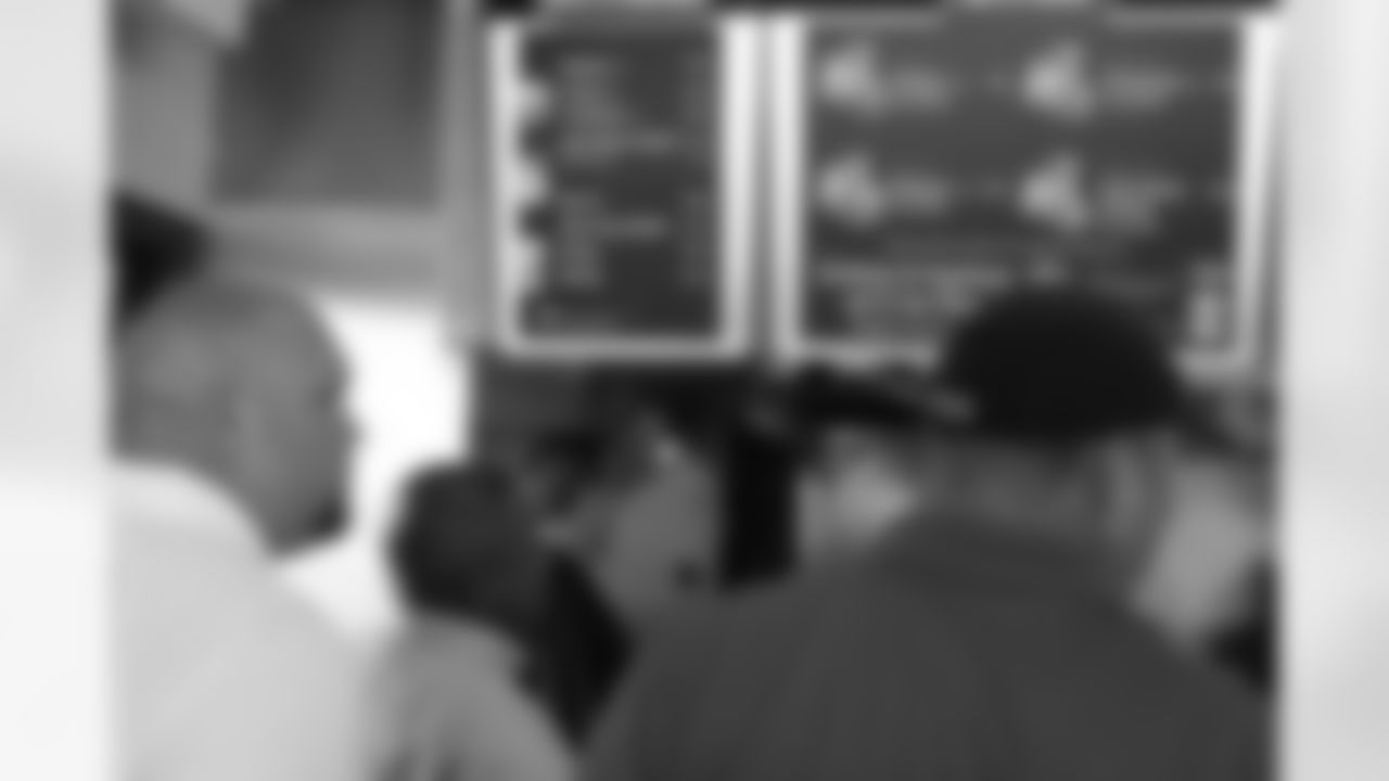Grabbing lunch at Fatburger on the way back