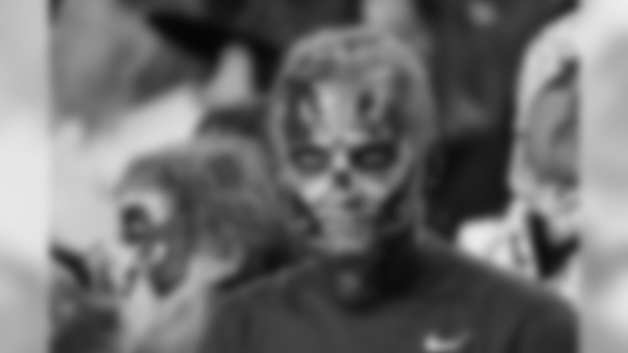 A Cardinals fan on Halloween.