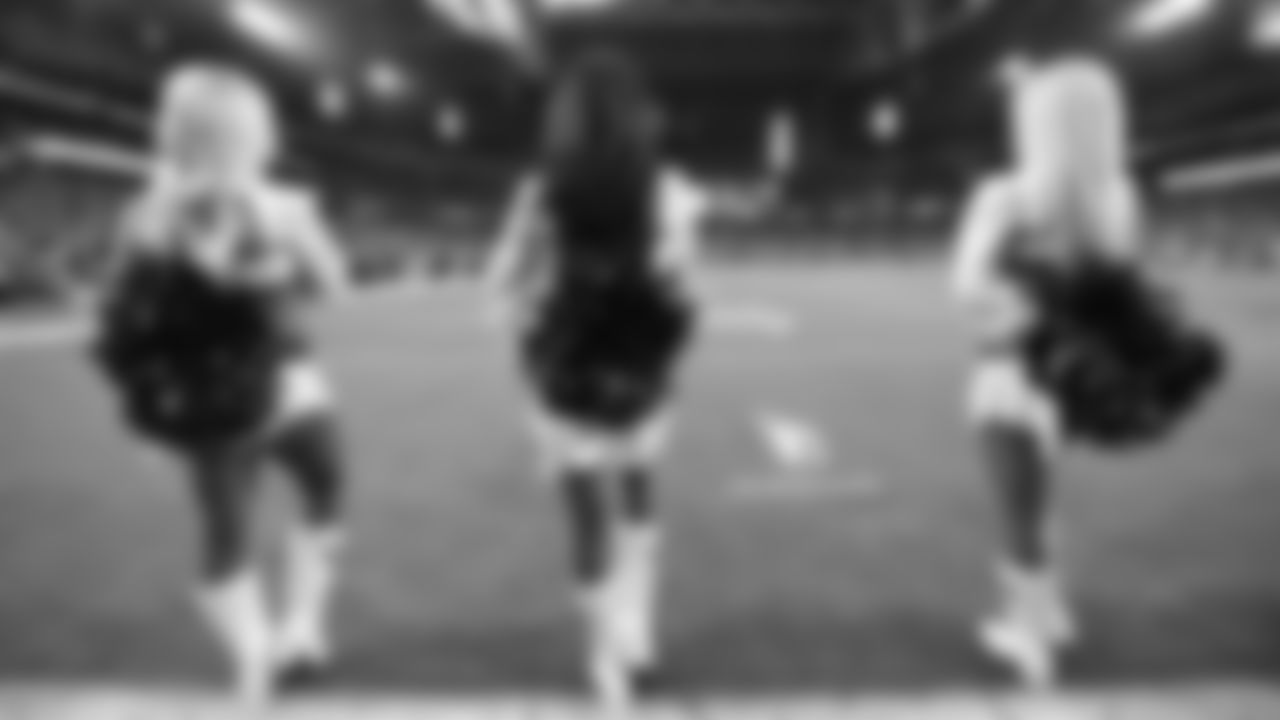 Images of the Cardinals' cheerleaders during the Week 4 matchup against Seattle at State Farm Stadium
