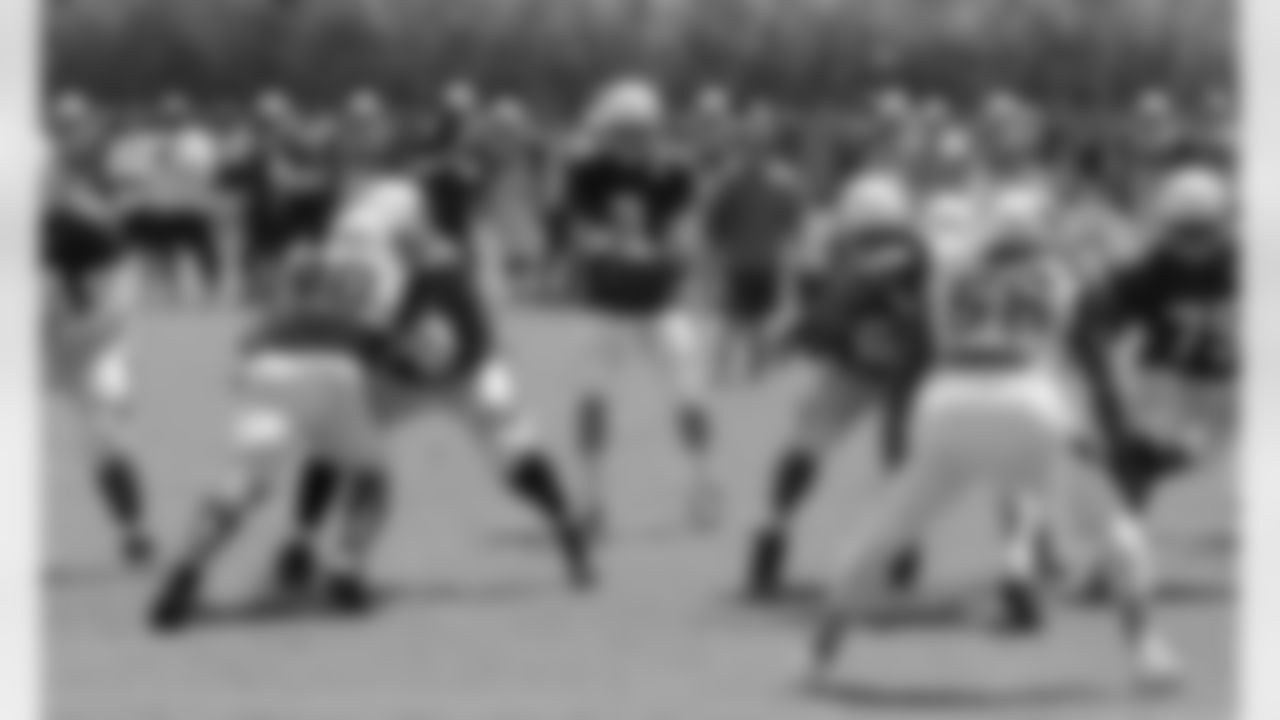 Shotgun snap as the Cardinals work on red zone offense