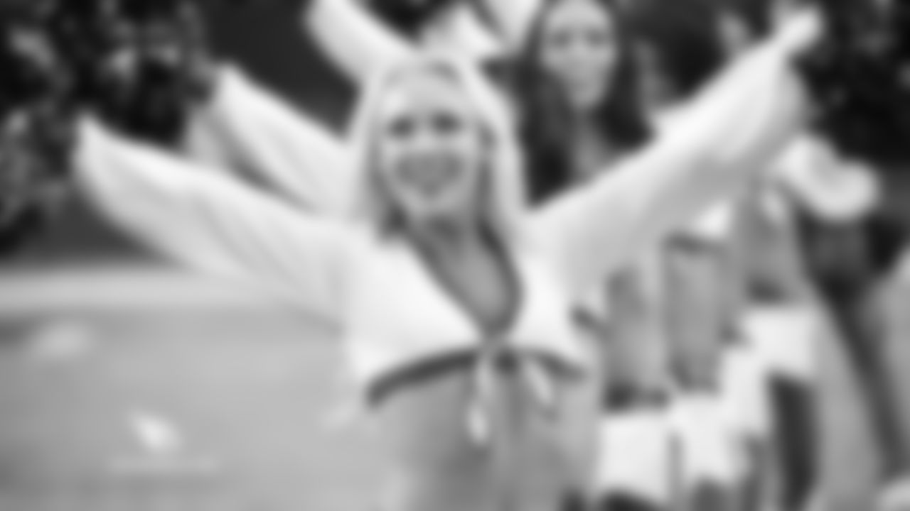 Images of Cardinals cheerleader Davis from the 2018 season
