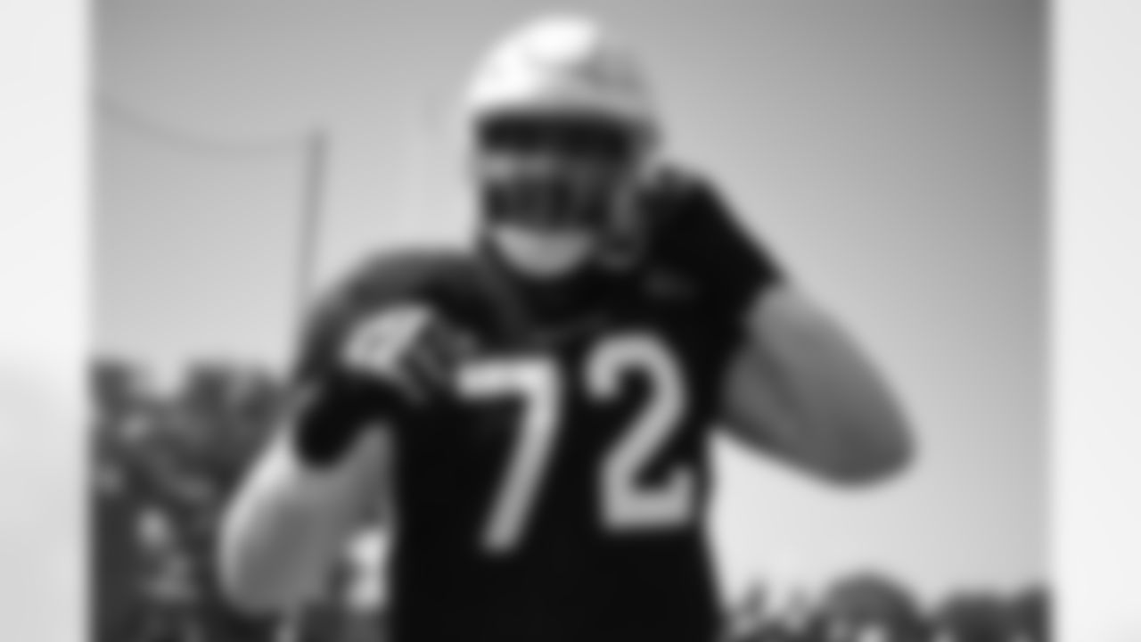 Arizona Cardinals offensive lineman Cody Ford (72) during a joint practice at the Tennessee Titans Practice Facility on Wednesday, Aug. 24, 2022 in Nashville, TN.