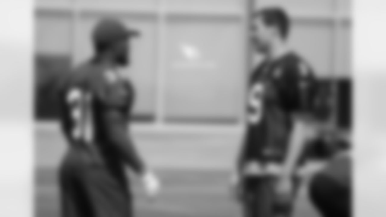 RB David Johnson (left) and QB Sam Bradford