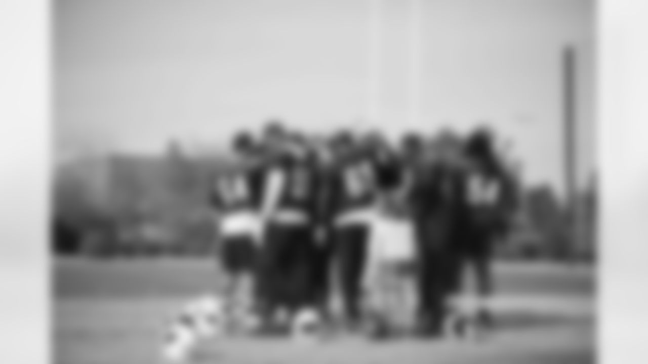 The offensive line during practice at the Dignity Health Sports Complex on Friday, January 6, 2023 in Tempe, AZ.