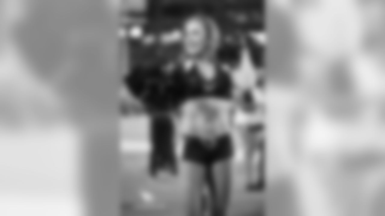 Images of Cardinals cheerleader Jacqueline during the 2018 season