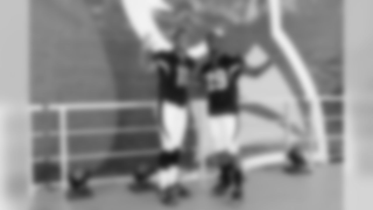 The models: Larry Fitzgerald and DRC