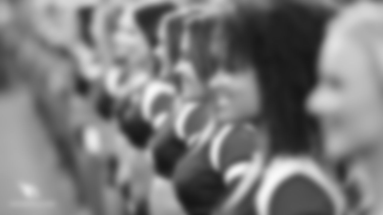 Images of Cardinals cheerleader Kayla during the 2018 season