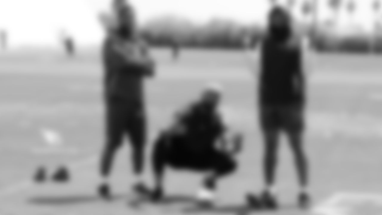 From left: TE Charles Clay, TE Darrell Daniels and TE Ricky Seals-Jones