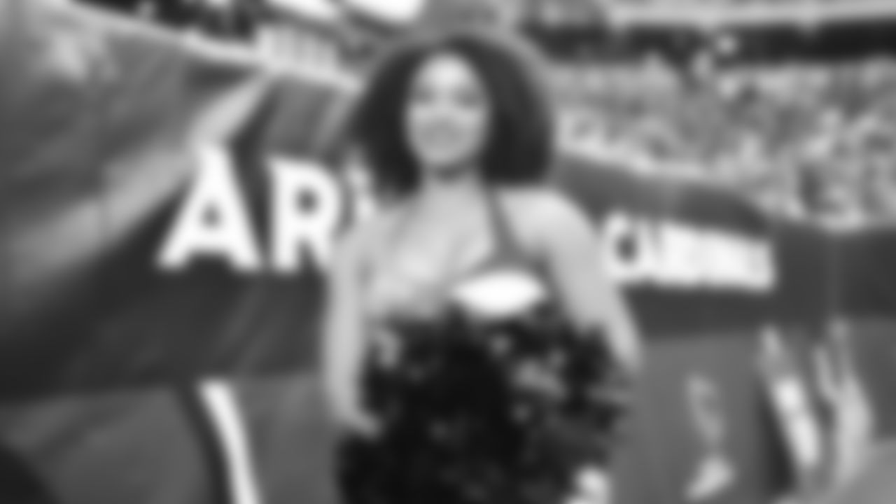 Images of Cardinals cheerleader Tequasia during the 2019 season