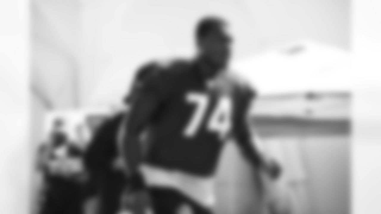 Arizona Cardinals offensive lineman D.J. Humphries (74) during practice at the Dignity Health Training Facility on Wednesday, September 20, 2023 in Tempe, AZ.