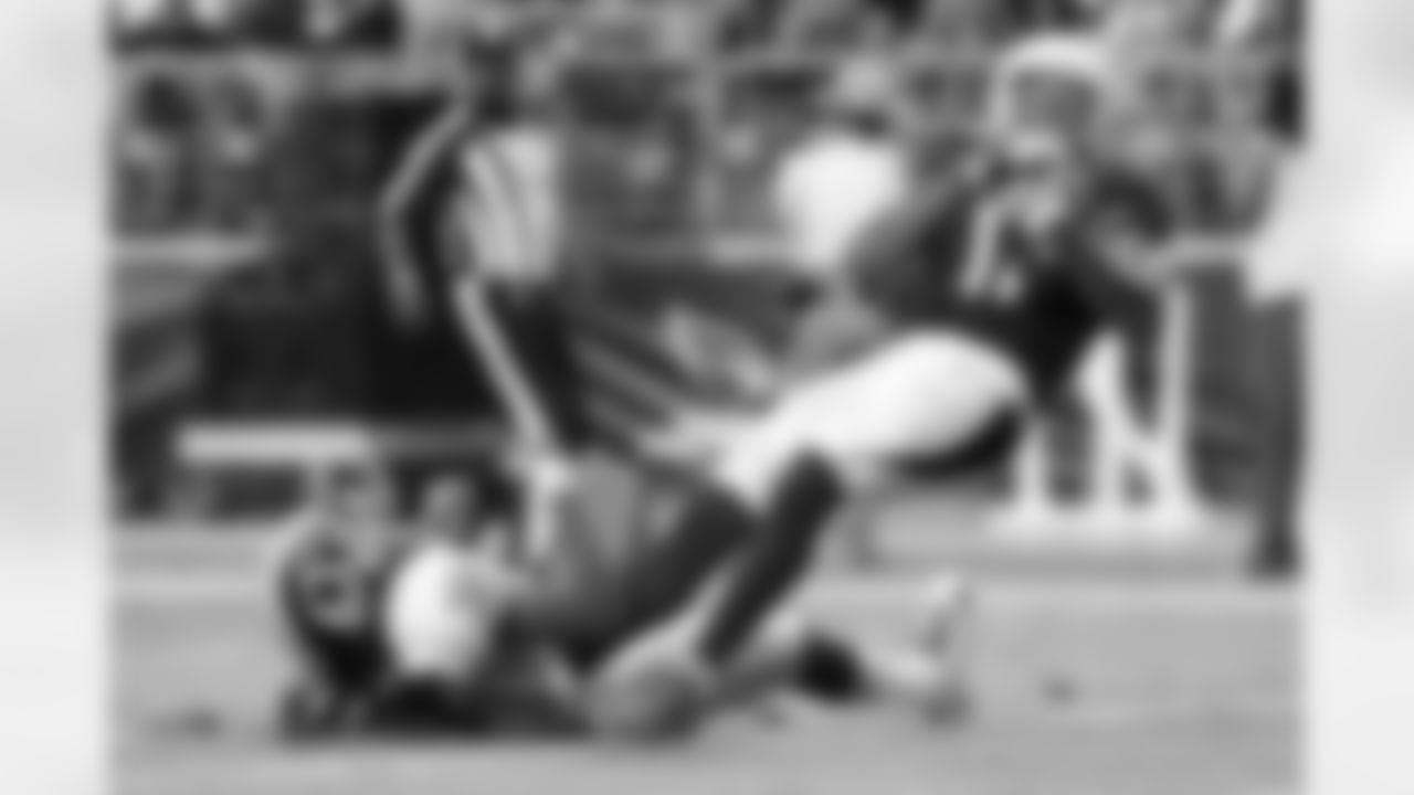 WR Larry Fitzgerald absorbs a big hit