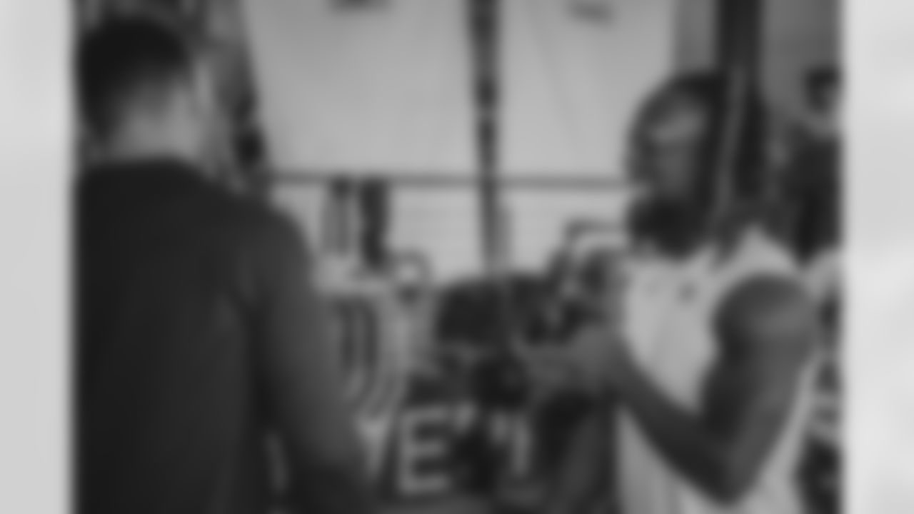 RB Jonathan Ward on the first day of voluntary workouts in 2022