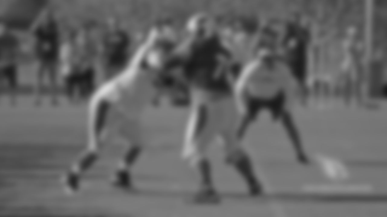 DT Corey Peters battles G Mike Iupati.