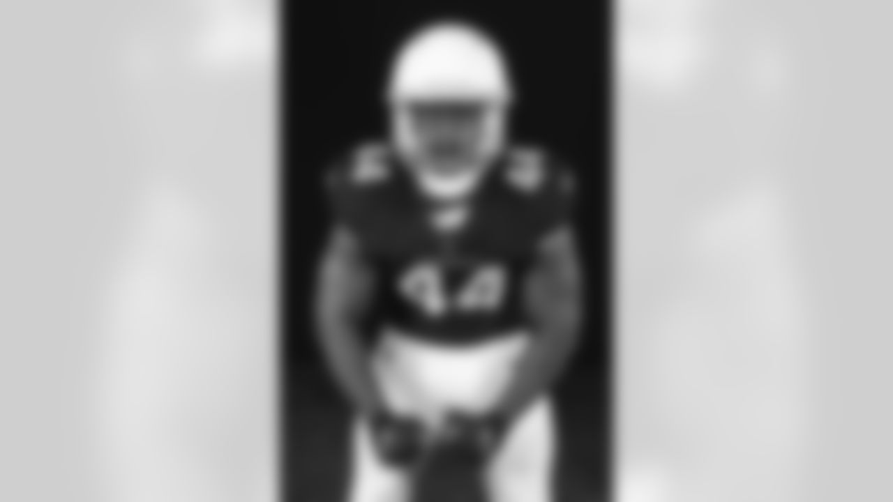 Arizona Cardinals linebacker Markus Golden (44) poses for a photo during Cardinals Media Day on Monday, June 13, 2022 in Tempe, AZ.