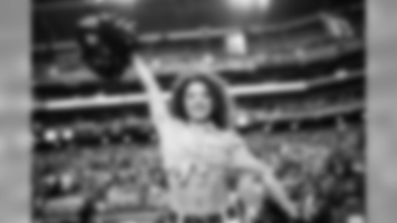 Images of Cardinals cheerleader Alexis during the 2019 season