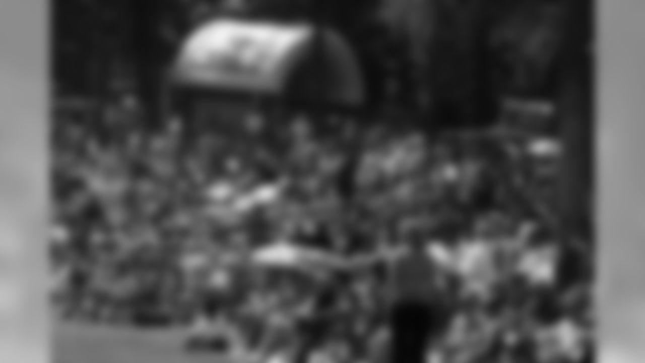 Fans watch practice
