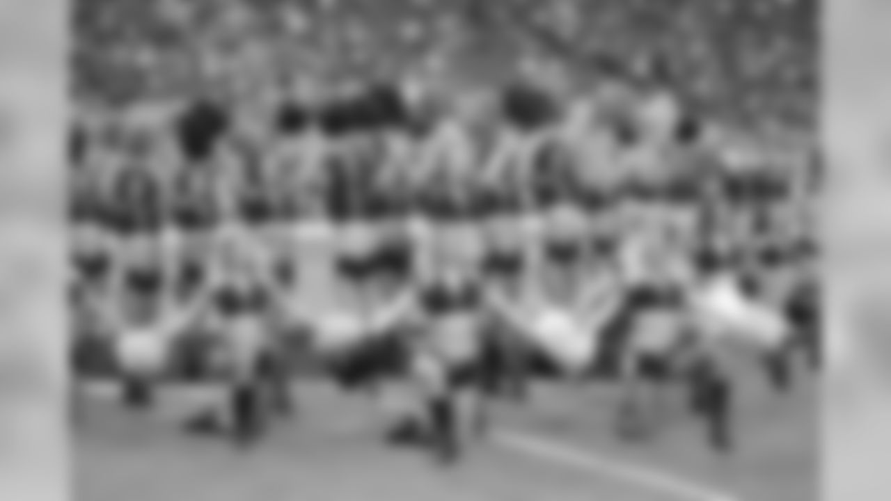 The Cardinals cheerleaders before the game