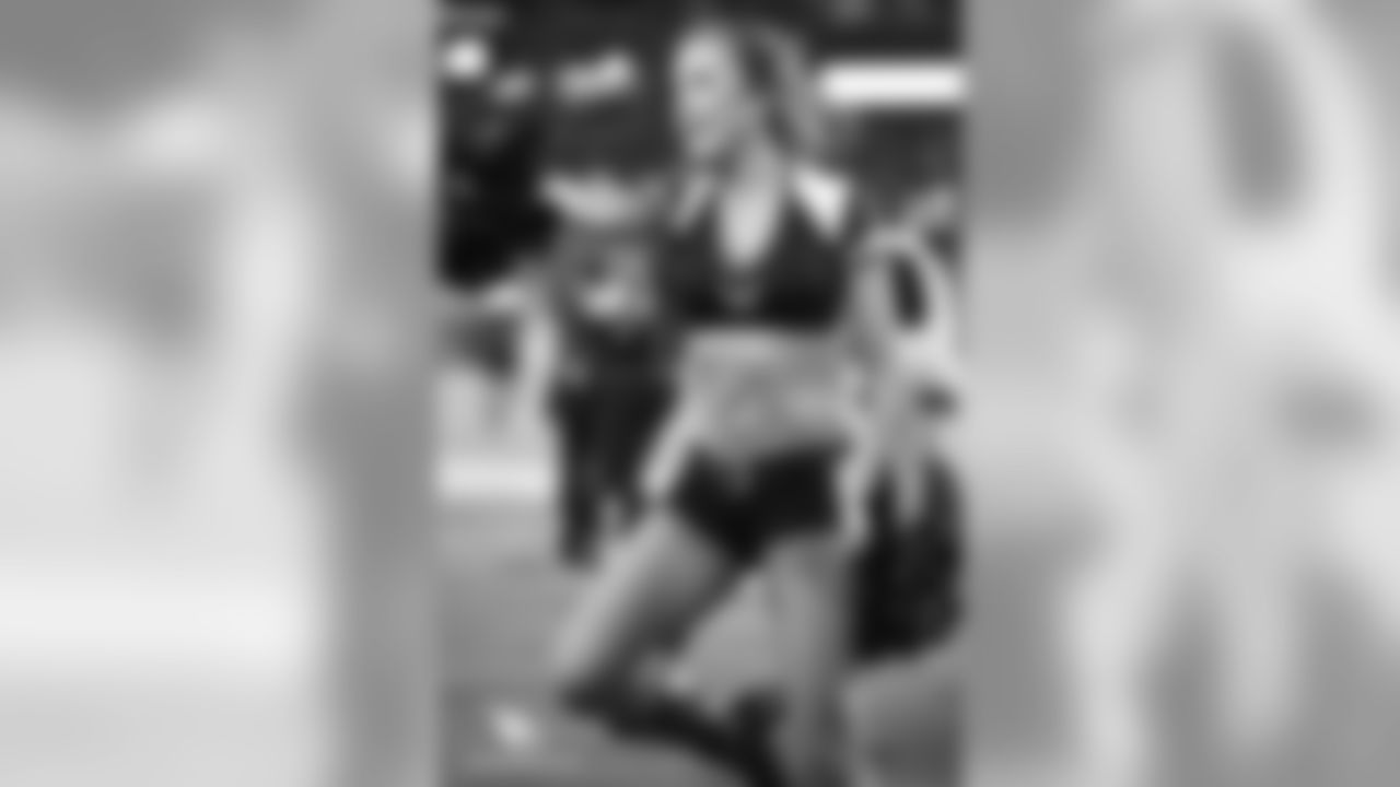 Images of Cardinals cheerleader Jacqueline during the 2018 season