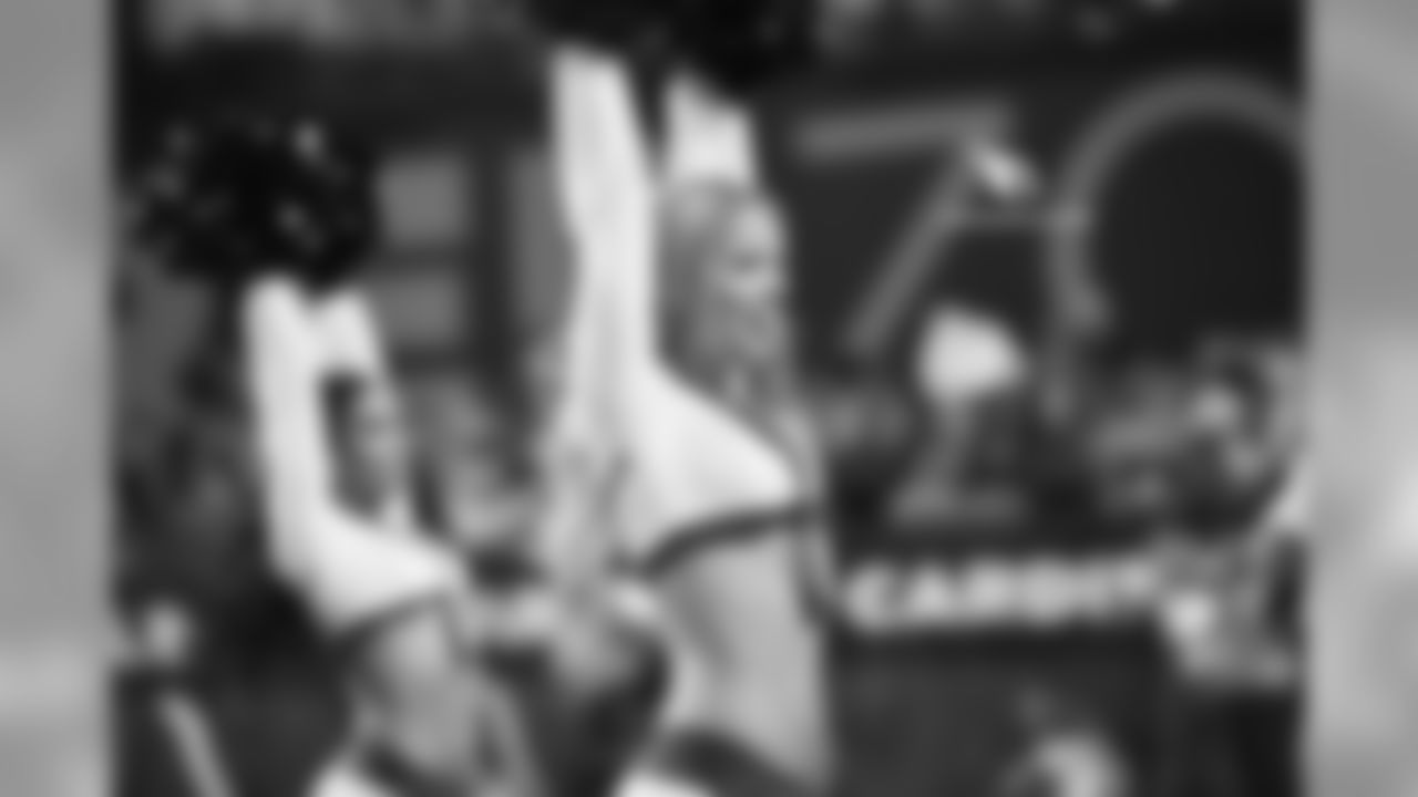Images of the Cardinals cheerleaders during the first half of the preseason opener against the Chargers