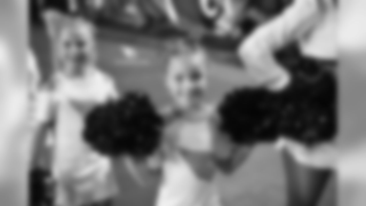 Images of the junior cheerleaders during the Chargers' game