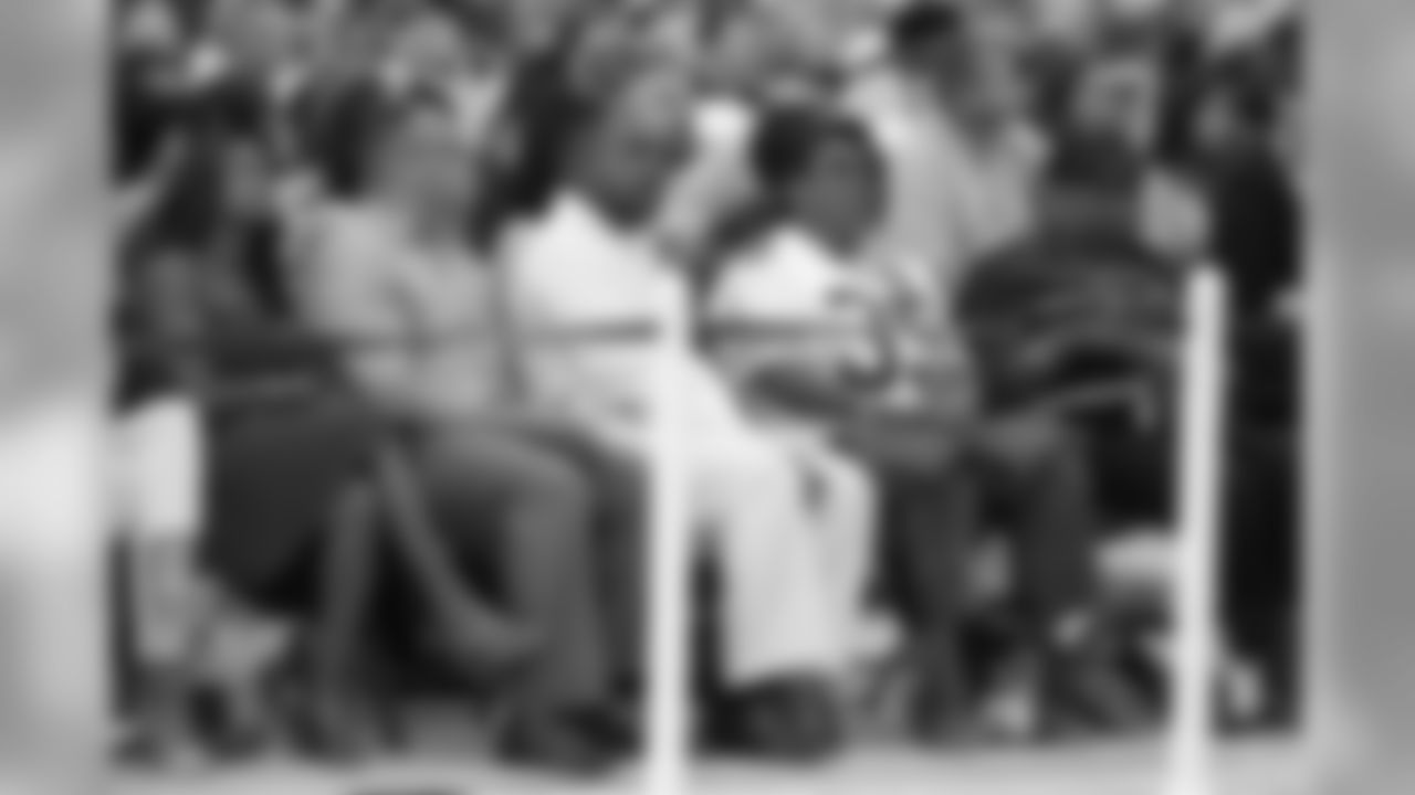 The Williams family, including wife Tracy (left)