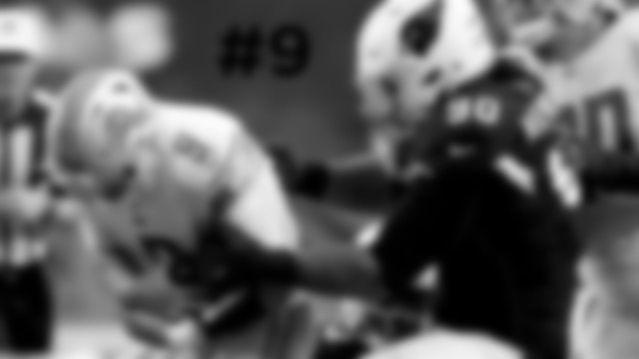 9. Lions quarterback Matthew Stafford is hit by Cardinals defensive tackle Robert Nkemdiche