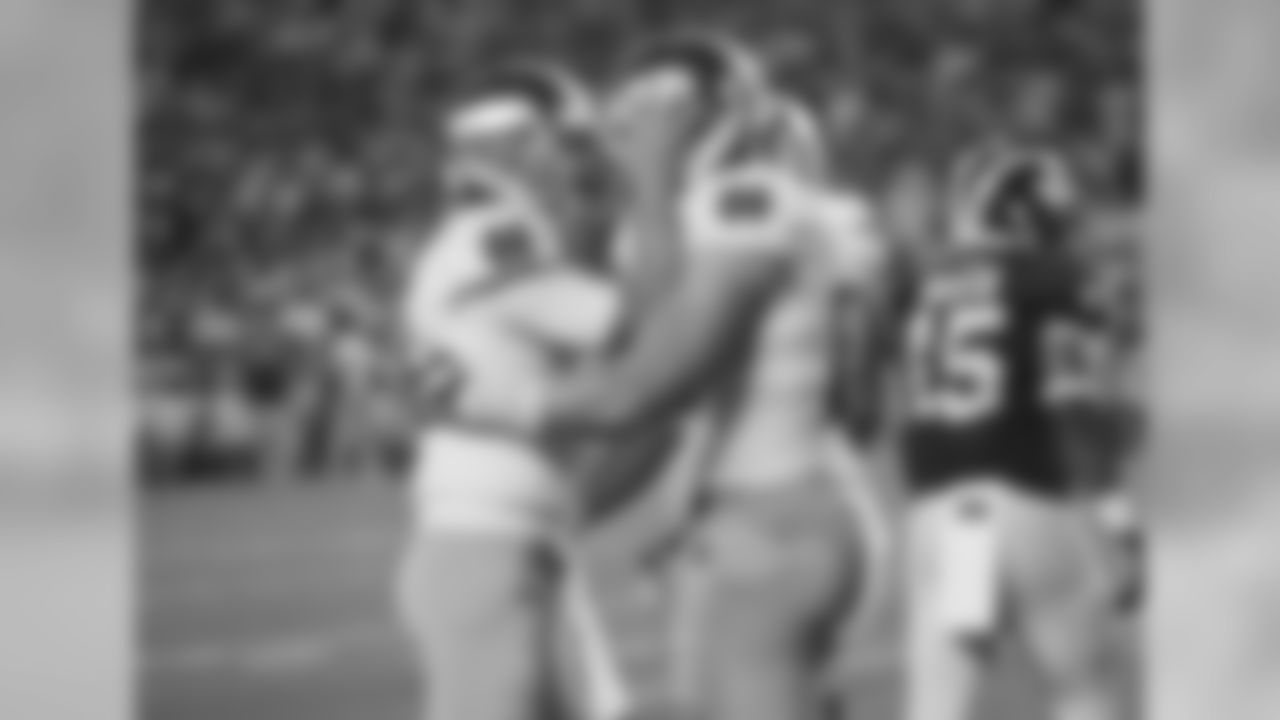 Niklas and QB Tommy Rees celebrate a touchdown against Michigan on Sept. 7, 2013