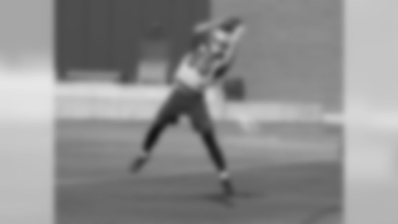 WR Krishawn Hogan during the sixth OTA