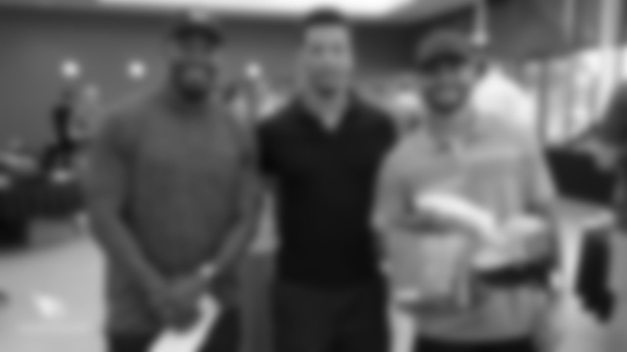 From left: RB David Johnson, RB Brandon Wilds, RB D.J. Foster
