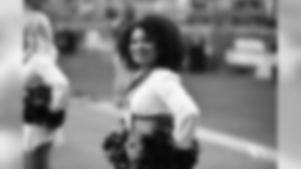 Images of Cardinals cheerleader Tequasia during the 2019 season