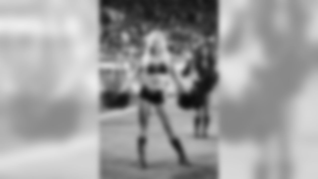 Images of Cardinals cheerleader Coley during the 2019 season