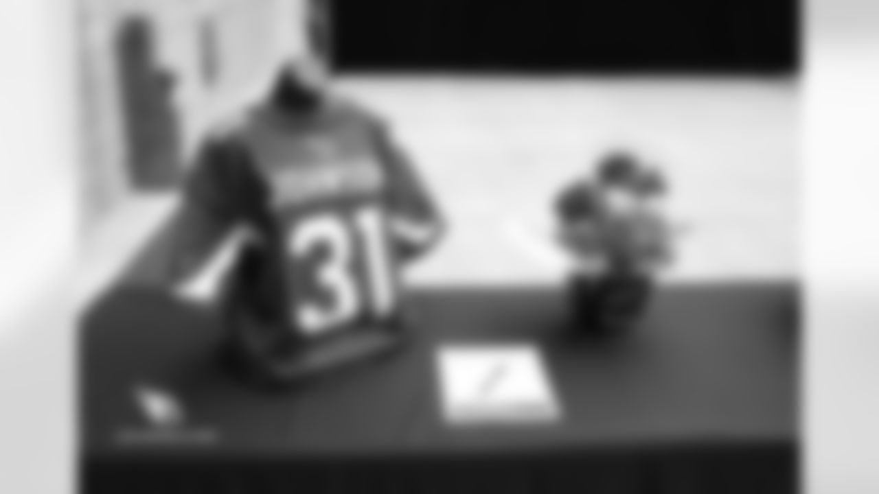 An autographed David Johnson jersey