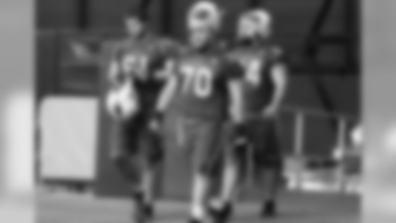 O-linemen Cole Toner, Evan Boehm and Jake Bernstein
