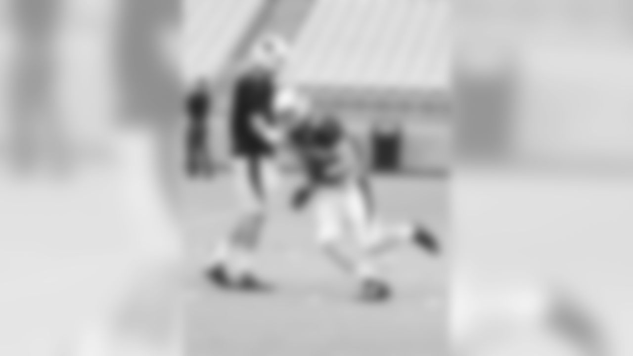 QB Carson Palmer plays some defensive back as TE Troy Niklas catches a pass