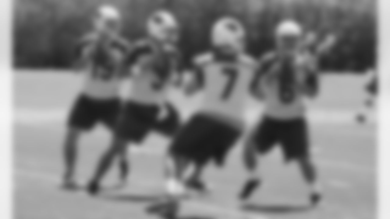 The quarterbacks drop back