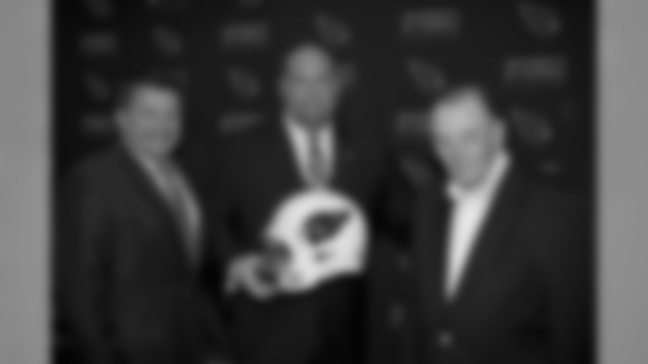 Team President Michael Bidwill, GM Steve Keim and Cardinals' owner Bill Bidwill.