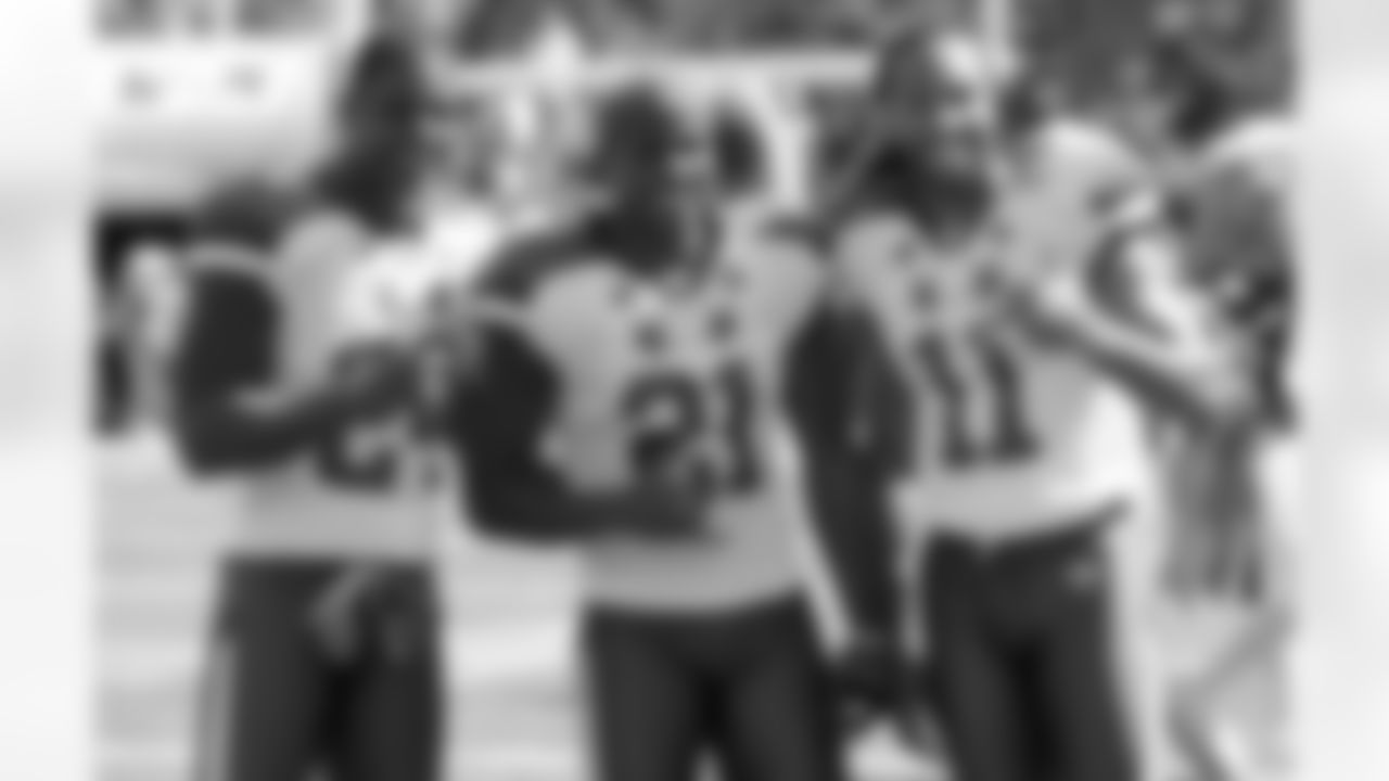 From left: S Adrian Wilson, CB Patrick Peterson and WR Larry Fitzgerald in 2012