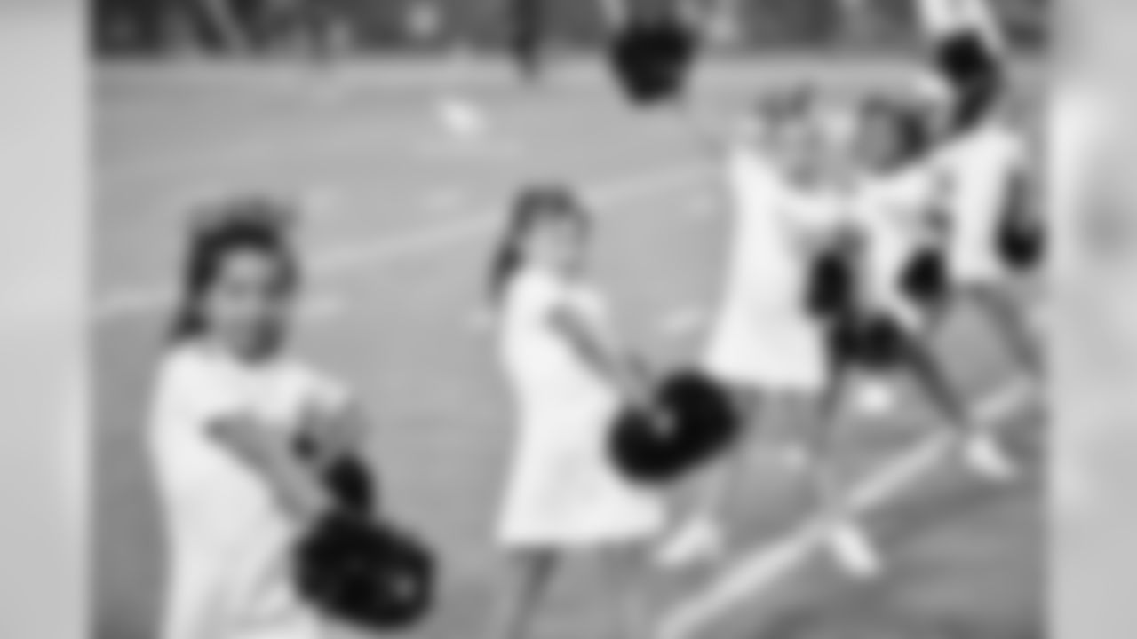 Images of the junior cheerleaders during the Chargers' game