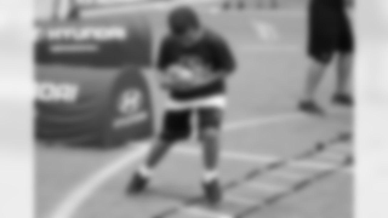 Running through a footwork drill
