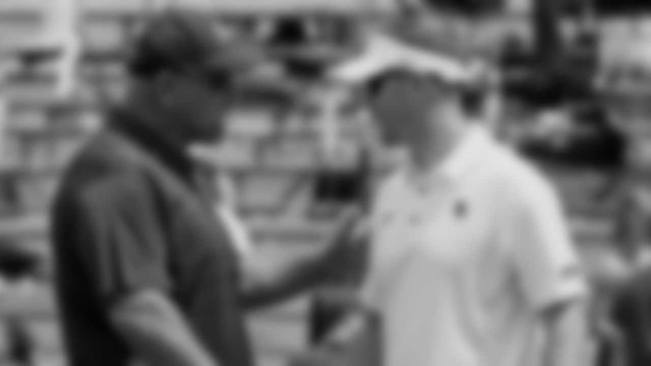 Offensive line coach Sean Kugler (left) during his time coaching UTEP