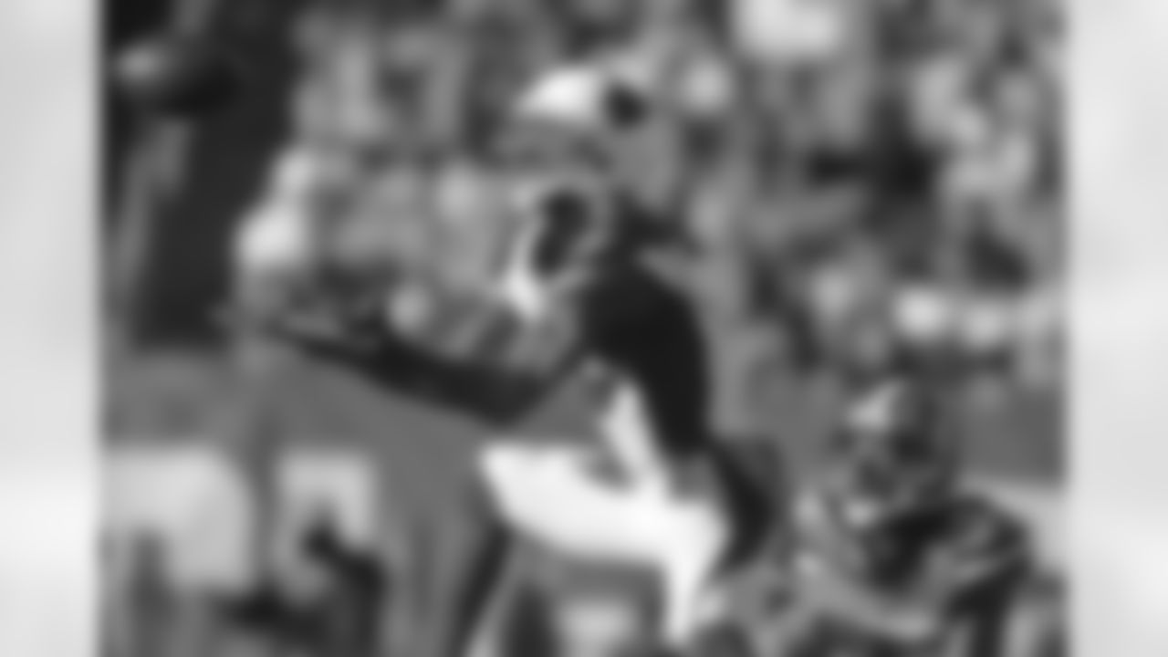 WR Jaron Brown catches a deep pass against the Browns