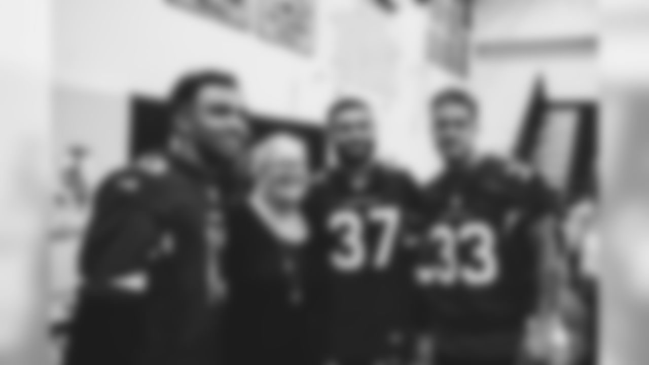 Photos from the Cardinals players' visit to a pep rally at their old high school.