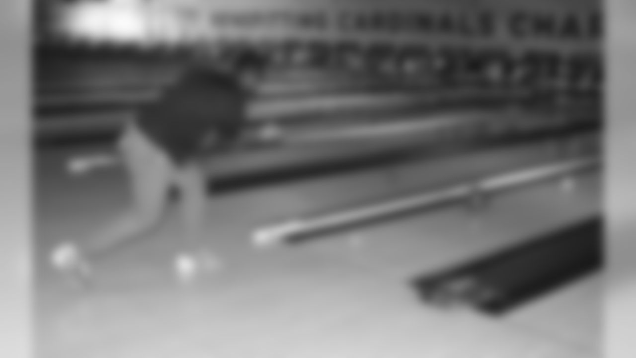 WR Jaron Brown bowls at the "Kingpin Challenge"