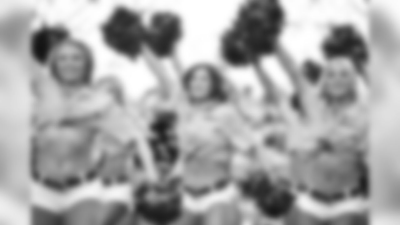 Images of Cardinals cheerleader Amanda during the 2019 season